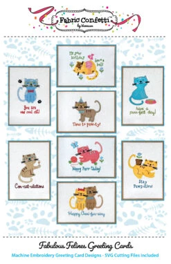 Fabulous Felines Greeting Cards Downloadable Pattern