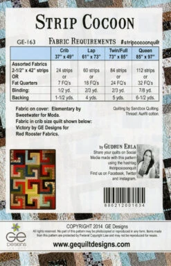 Strip Cocoon Quilt Pattern -Qbpn GE163 1