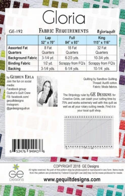 Gloria Quilt Pattern 5 Gloria Quilt Pattern -Qbpn GE192 1