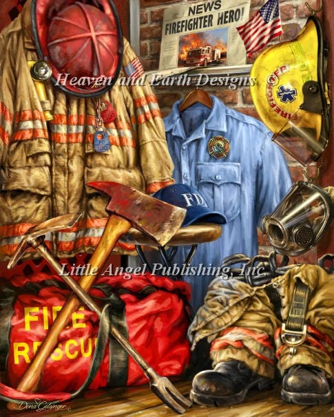 Hometown Hero Firefighter Cross Stitch By Dona Gelsinger 4 Hometown Hero Firefighter Cross Stitch By Dona Gelsinger - Image 2
