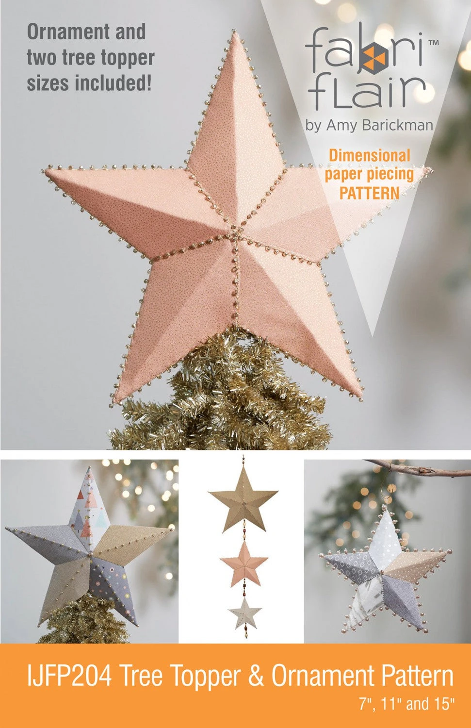 Tree Topper & Ornament Fabriflair Pattern 3 Tree Topper & Ornament Fabriflair Pattern