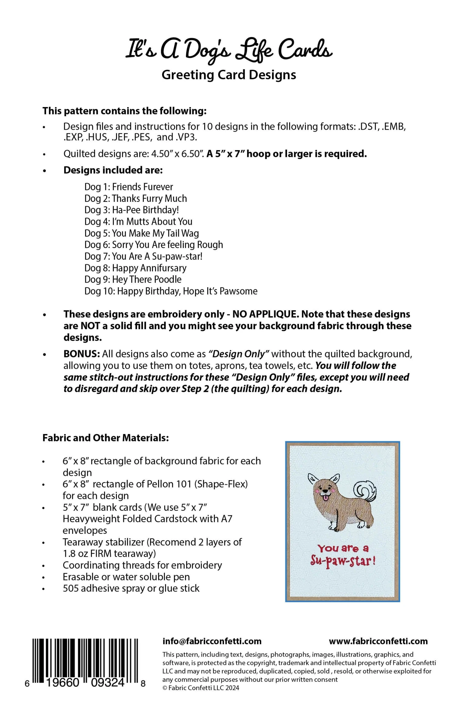 It's A Dog's Life Greeting Cards Downloadable Pattern 3 It's A Dog's Life Greeting Cards Downloadable Pattern - Image 2