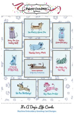 It's A Dog's Life Greeting Cards Downloadable Pattern