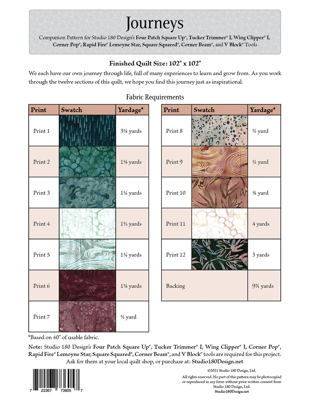 Journeys BOM Quilt Pattern 4 Journeys BOM Quilt Pattern - Image 2