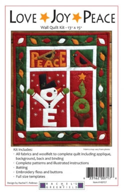 LOVE JOY PEACE Wall Quilt Kit
