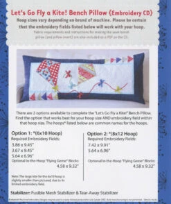 Let's Go Fly A Kite Bench Pillow CD -Qbpn KD520 1