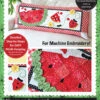 Slice Of Summer Watermelon Bench Pillow - Machine Embroidery CD -Qbpn KD522