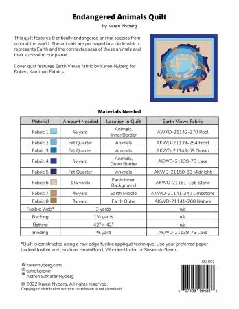 Endangered Animal Quilt Pattern 4 Endangered Animal Quilt Pattern - Image 2