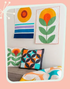 Retro Curved Pieced Quilts -Qbpn L0345R 5