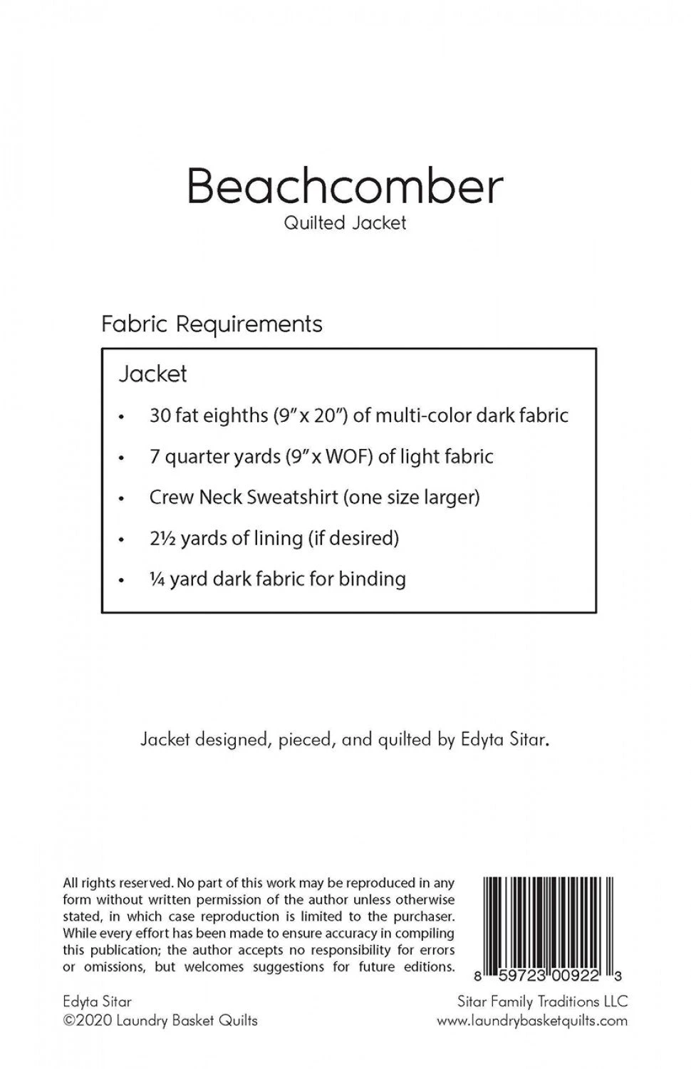 Beachcomber Jacket Pattern 4 Beachcomber Jacket Pattern - Image 2