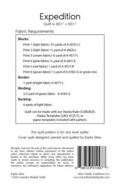 Expedition Quilt Pattern 5 Expedition Quilt Pattern -Qbpn LBQ 1097 P 1