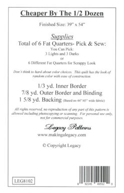 Cheaper By The 1/2 Dozen 7 Cheaper By The 1/2 Dozen -Qbpn LEG8102 1