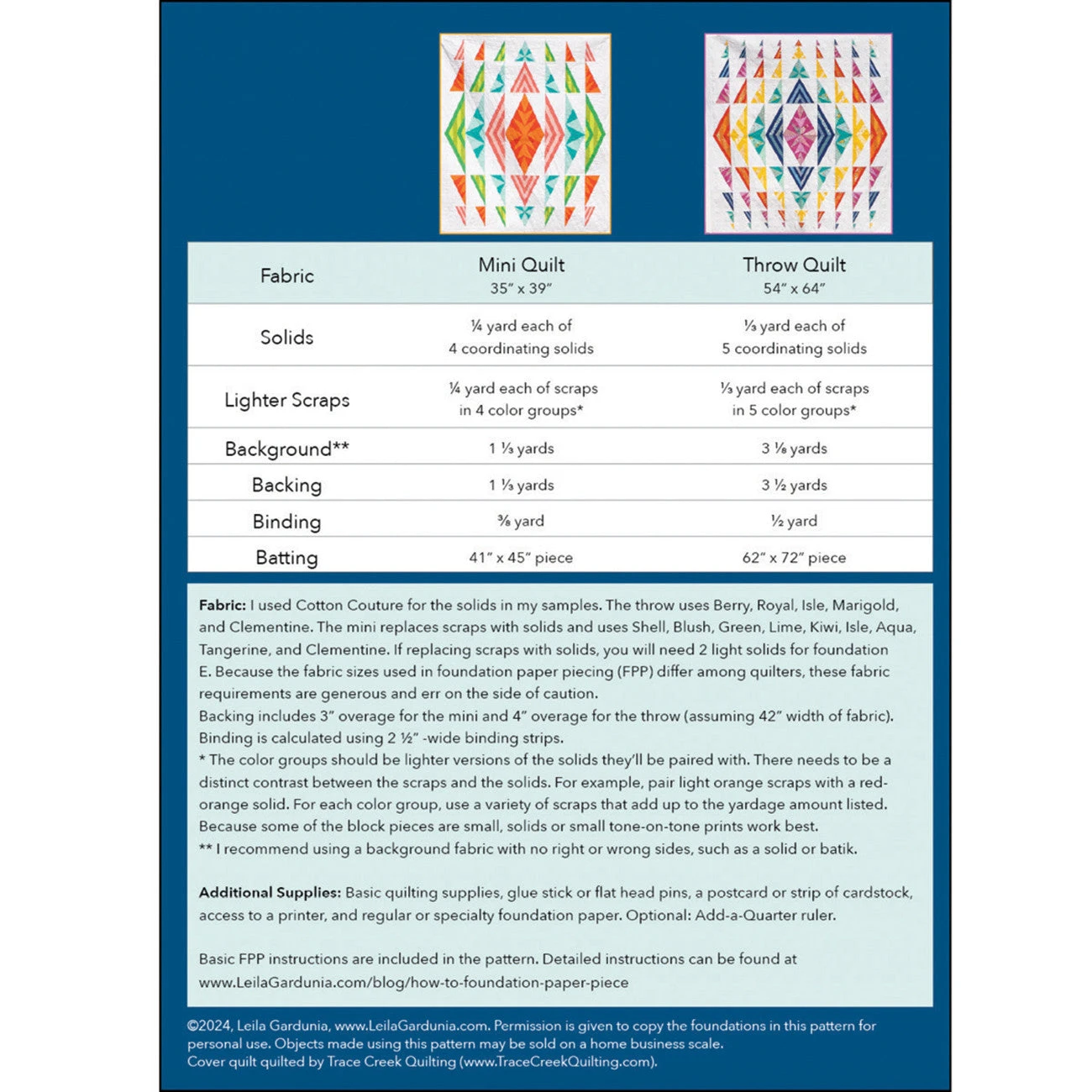 Mirrored Diamonds Quilt Pattern 4 Mirrored Diamonds Quilt Pattern - Image 2