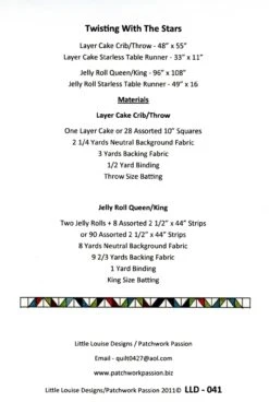 Twisting With The Stars Quilt And Table Runner 7 Twisting With The Stars Quilt And Table Runner -Qbpn LLD041 1