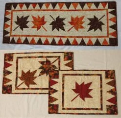 Falling Leaves Table Runner And Placemats Downloadable Pattern