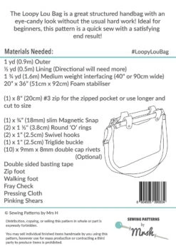 The Loopy Lou Bag Sewing Pattern -Qbpn MH LOOPY 1