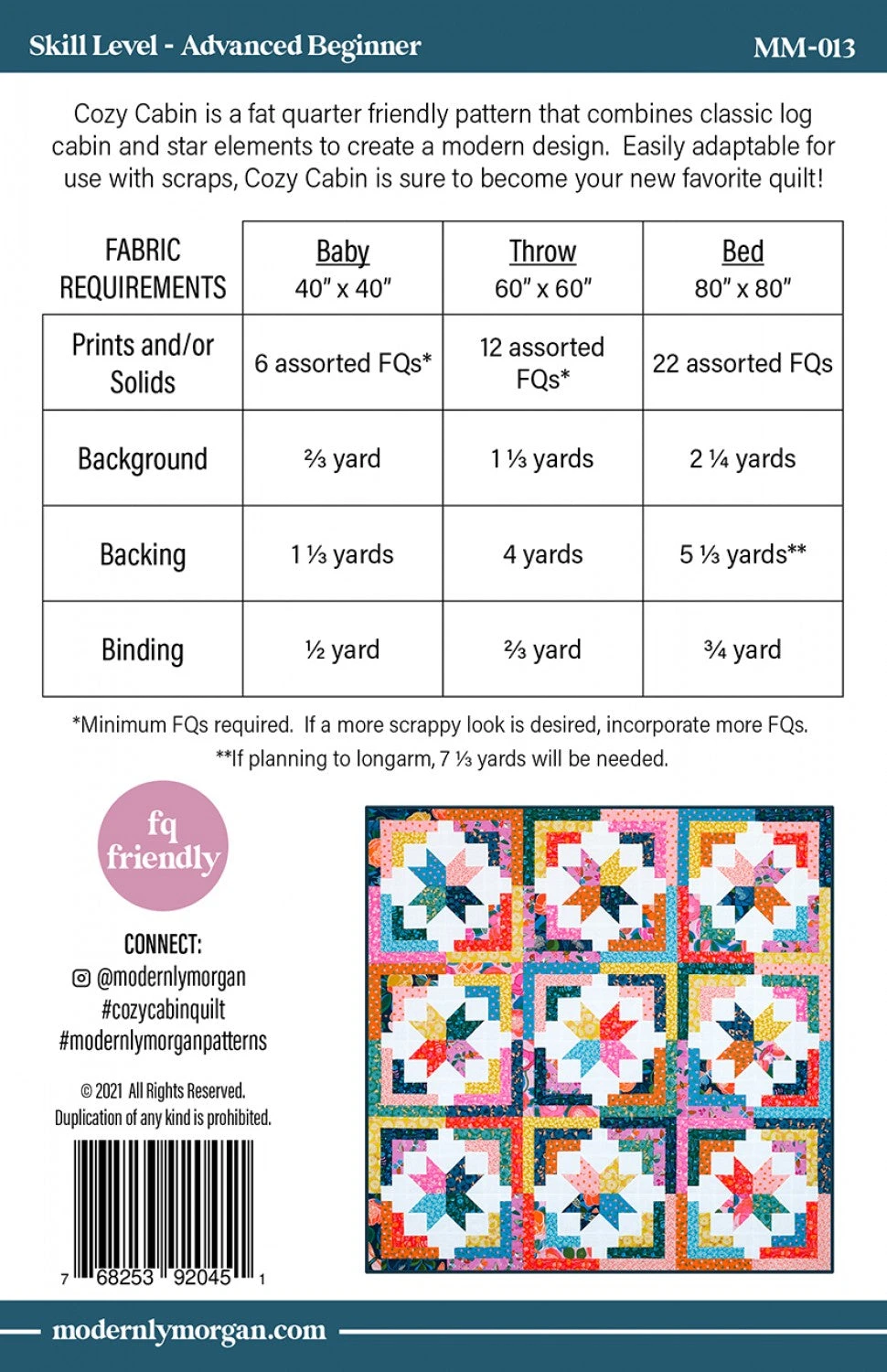 Cozy Cabin Quilt Pattern 4 Cozy Cabin Quilt Pattern - Image 2