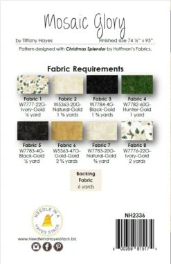 Mosaic Glory Downloadable Pattern -Qbpn MosiacGloryBackCover