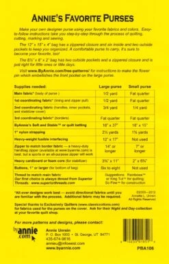 Annies Favorite Purses Pattern -Qbpn PBA106 1