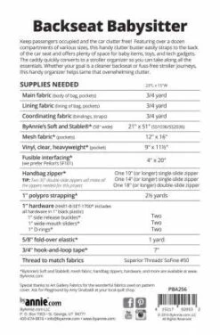 Backseat Babysitter Pattern 7 Backseat Babysitter Pattern -Qbpn PBA256 1