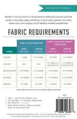 Modern Crossing Quilt Pattern -Qbpn PNP 101 1