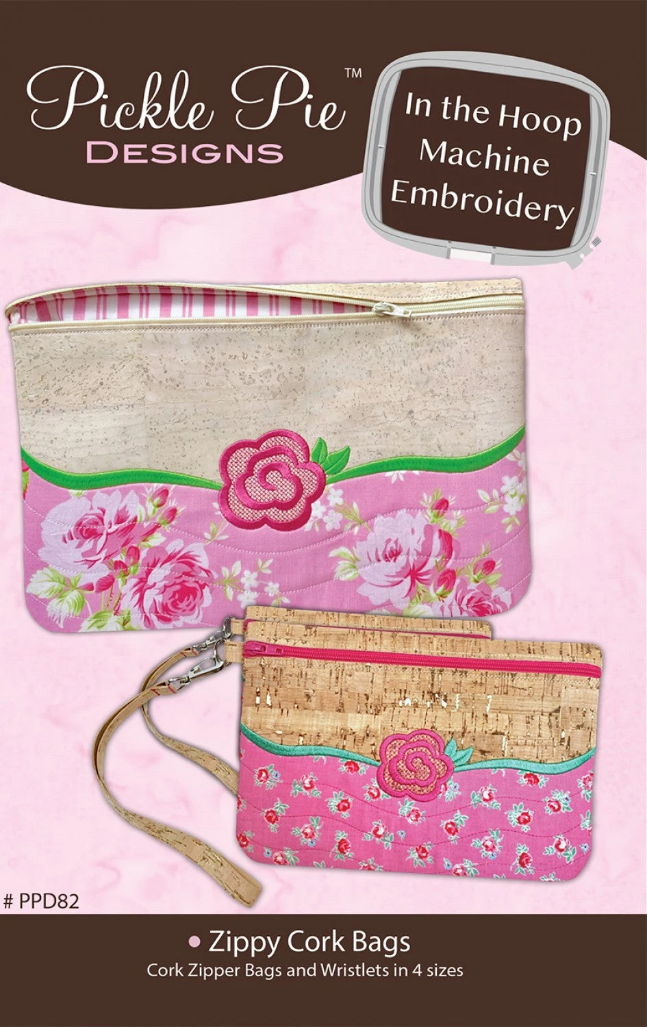 Zippy Cork Bags In The Hoop Machine Embroidery CD 3 Zippy Cork Bags In The Hoop Machine Embroidery CD