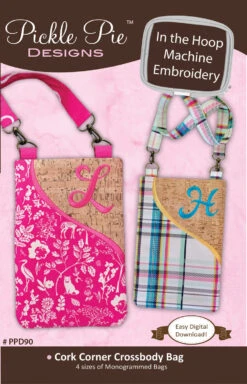 Cork Corner Crossbody Bags In The Hoop Machine Embroidery Design