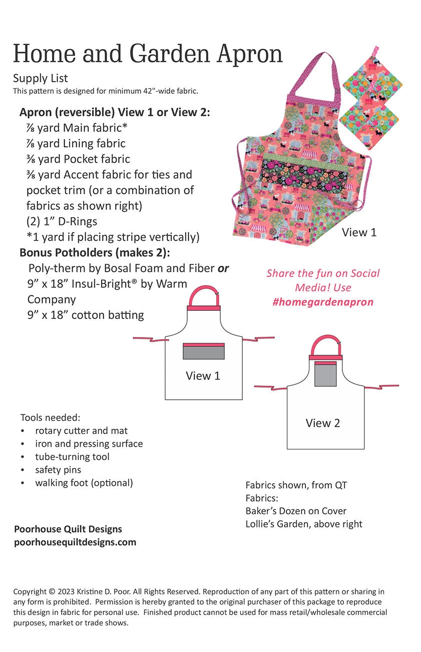 Home And Garden Apron Pattern 4 Home And Garden Apron Pattern - Image 2