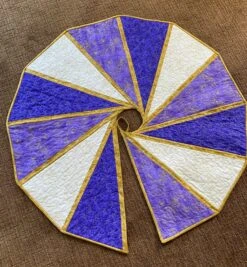 Modern Two Sided Tree Skirt Downloadable Pattern 9 Modern Two Sided Tree Skirt Downloadable Pattern -Qbpn Purple SQ IMG 4026