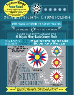 Skinny Robin 16 Point Mariner's Compass Book And Ruler Combo