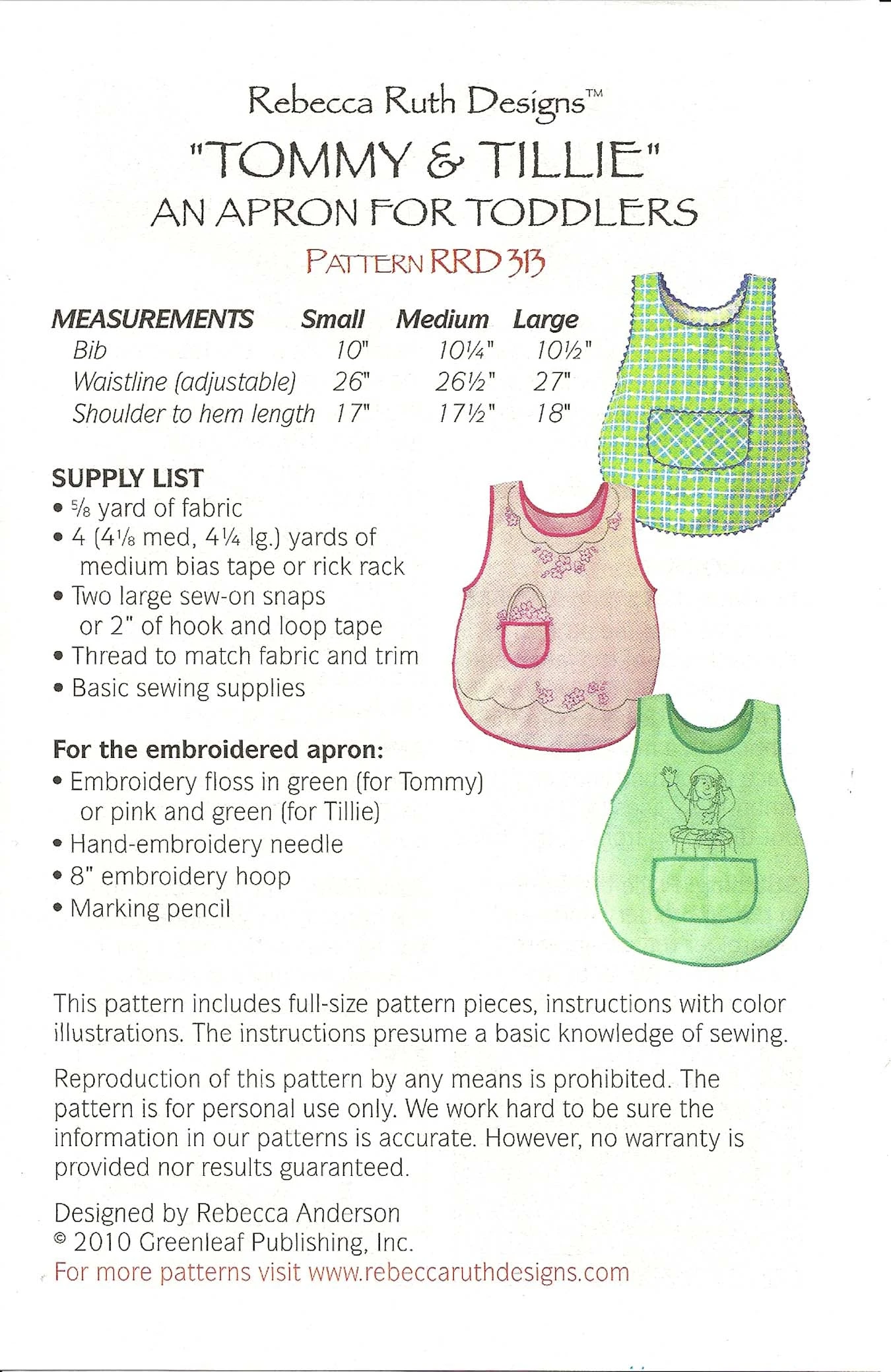 Tommy & Tillie Apron Downloadable Pattern 4 Tommy & Tillie Apron Downloadable Pattern - Image 2