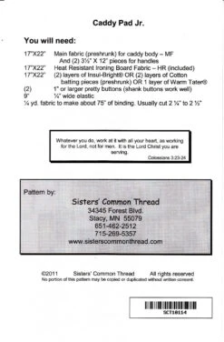 Caddy Pad JR -Qbpn SCT10114 1