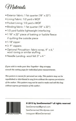 Sew Together Bag 13 Sew Together Bag -Qbpn SDE09 1