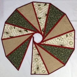 Modern Two Sided Tree Skirt Downloadable Pattern 13 Modern Two Sided Tree Skirt Downloadable Pattern -Qbpn SEW 104 M1 Tan Green Side IMG 6576