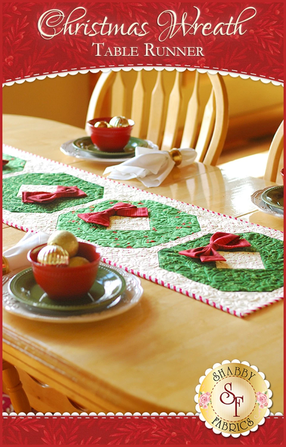 Christmas Wreath Table Runner 3 Christmas Wreath Table Runner