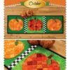 Patchwork Accent Runner Pumpkins October -Qbpn SF49962