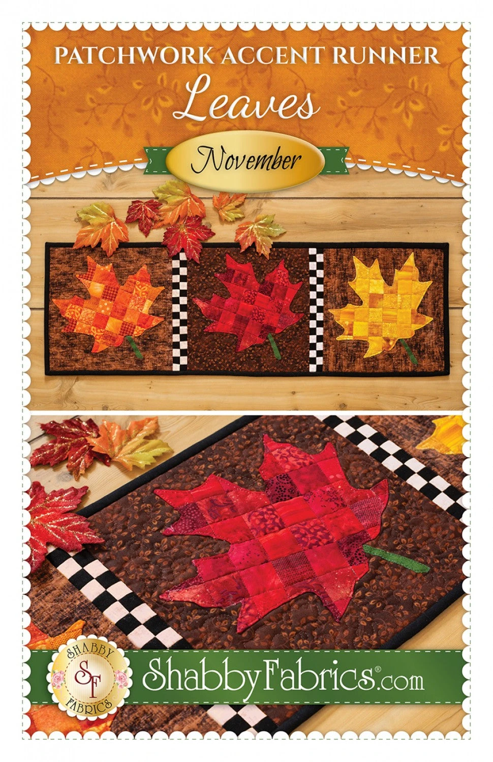 Patchwork Accent Runner Leaves November 3 Patchwork Accent Runner Leaves November