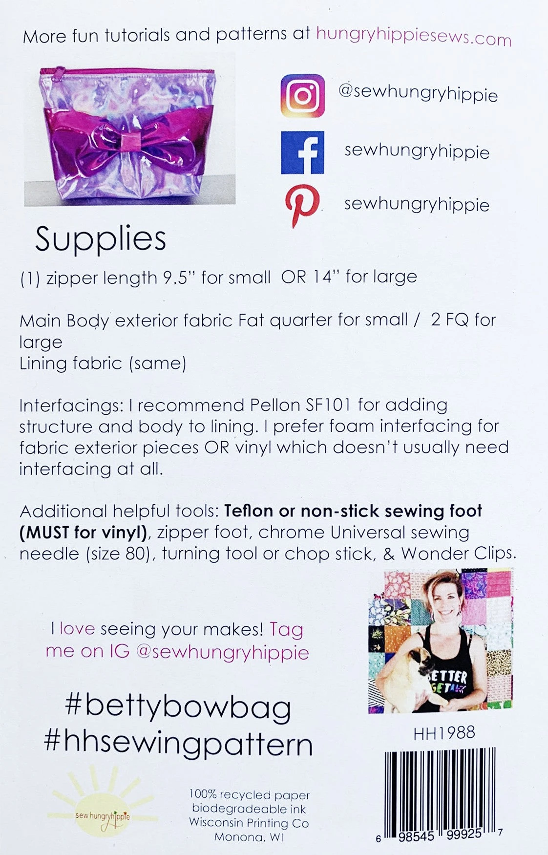 Betty Bow Bag Pattern 4 Betty Bow Bag Pattern - Image 2