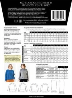 Cosmos Sweatshirt & Elemental Skirt Pattern -Qbpn SHS150 1