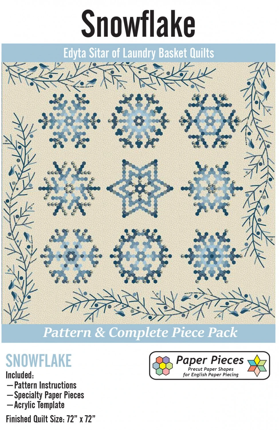Paper Piece And Acrylic Fabric Cutting Template Pack For Snowflake Complete Set 3 Paper Piece And Acrylic Fabric Cutting Template Pack For Snowflake Complete Set