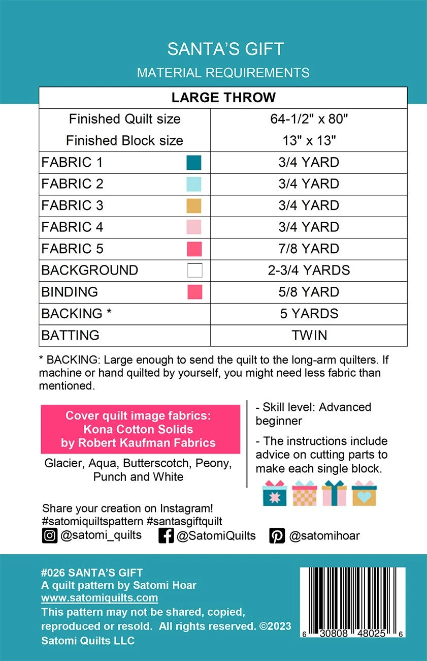 Santas Gift Quilt Pattern 4 Santas Gift Quilt Pattern - Image 2