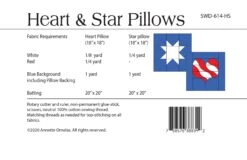 Heart & Star Pillows -Qbpn SWD 614 HS 1