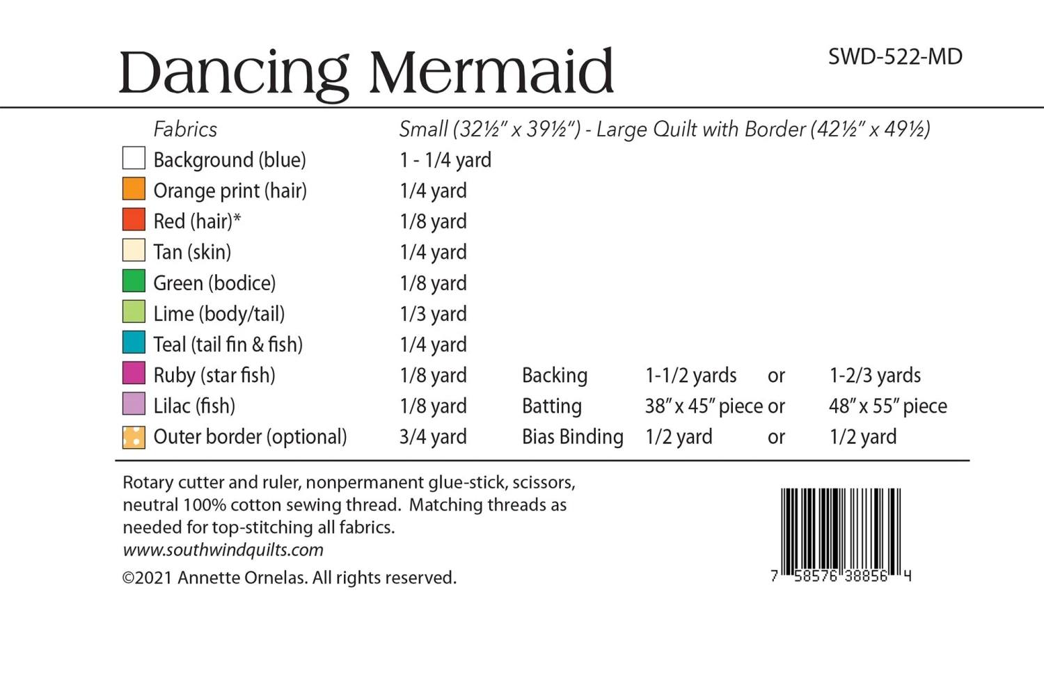 Mermaid Dance Quilt Pattern 4 Mermaid Dance Quilt Pattern - Image 2