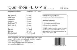Quilt-moji: LOVE -Qbpn SWD620 L 1