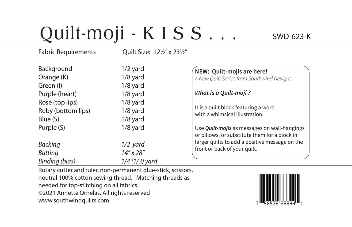 Quilt-moji: KISS 4 Quilt-moji: KISS - Image 2