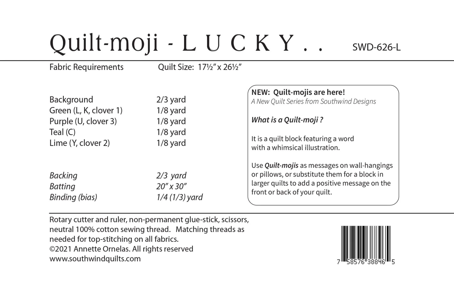 Quilt-moji: LUCKY 3 Quilt-moji: LUCKY - Image 2