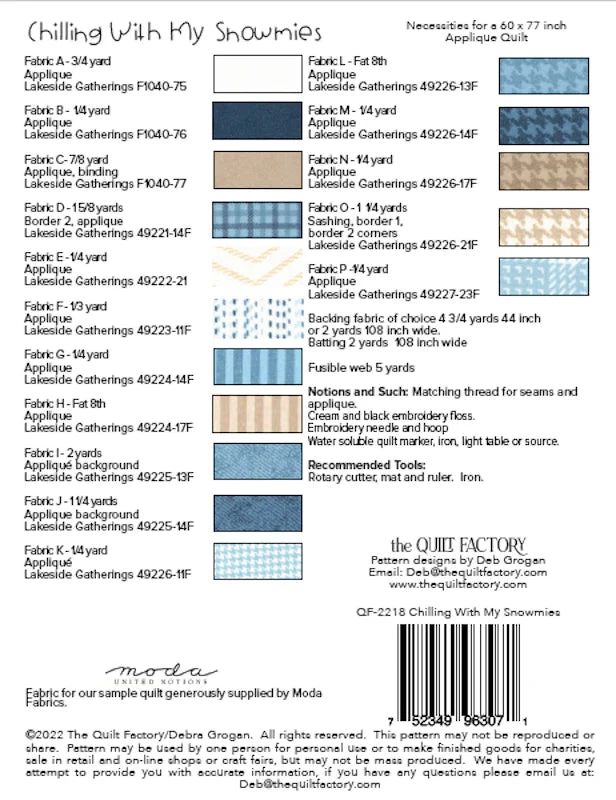 Chilling With My Snowmies Quilt Pattern 4 Chilling With My Snowmies Quilt Pattern - Image 2