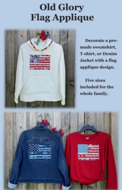 Old Glory Flag Applique Downloadable Pattern