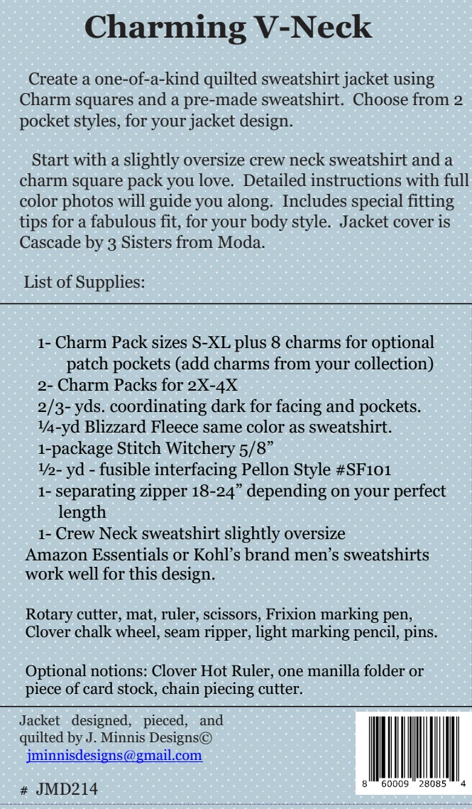 Charmig V-Neck Sweatshirt Jacket Downloadable Pattern 4 Charmig V-Neck Sweatshirt Jacket Downloadable Pattern - Image 2