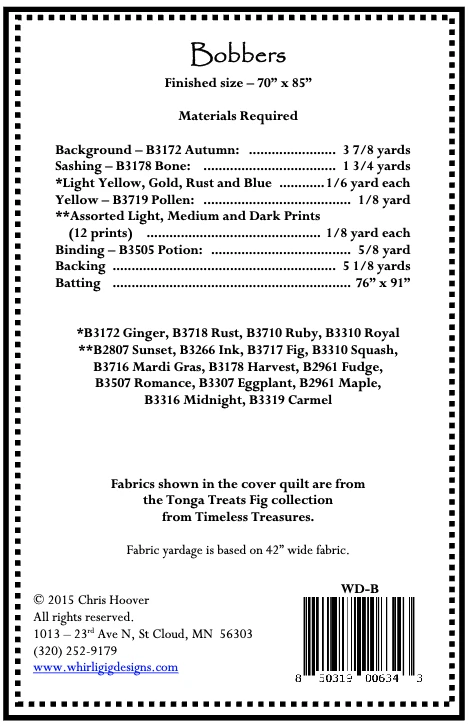 Bobbers Quilt Pattern 4 Bobbers Quilt Pattern - Image 2